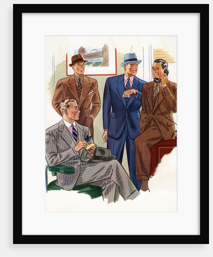Four businessmen in an office by Anonymous
