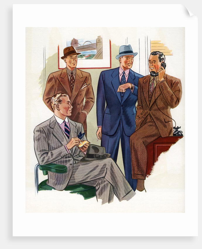 Four businessmen in an office by Anonymous