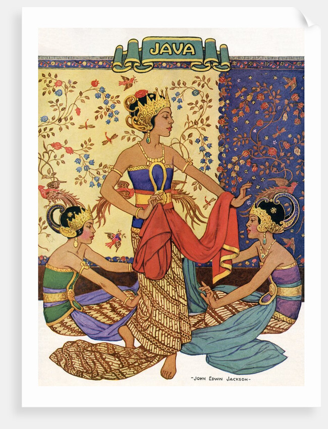 Three Javanese dancers by Anonymous