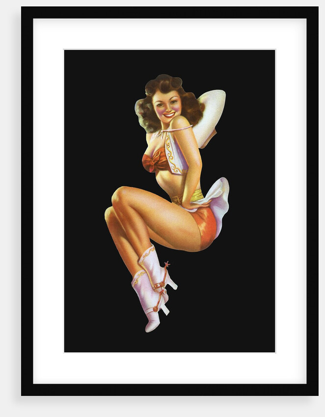 1950s pin-up of a cowgirl by Anonymous