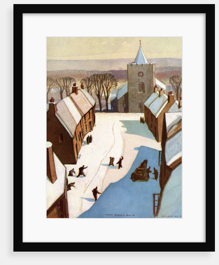 European town at Christmas by Anonymous