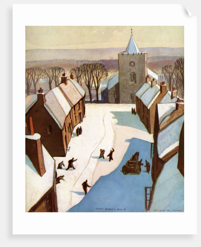 European town at Christmas by Anonymous