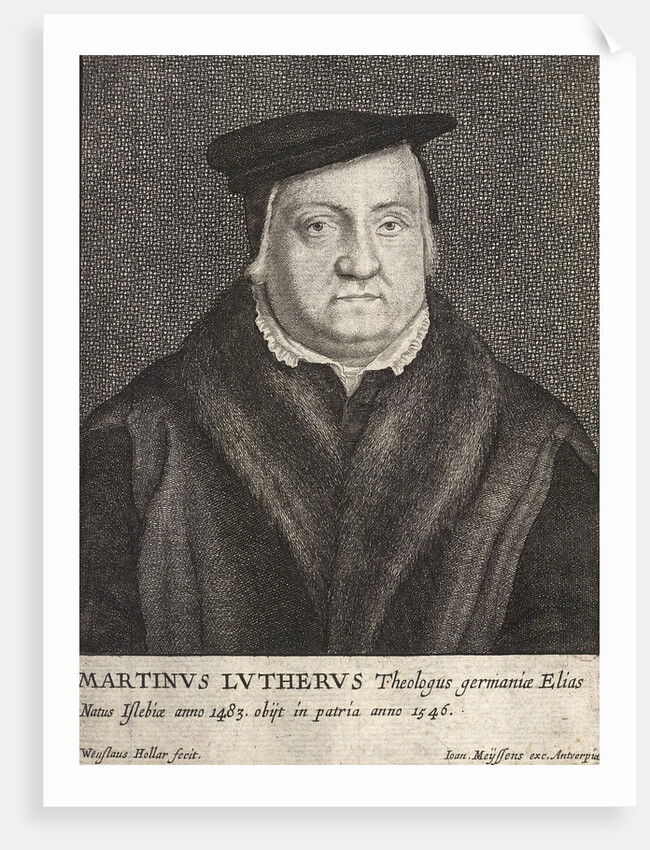 Engraving of Martin Luther by Wenceslas Hollar