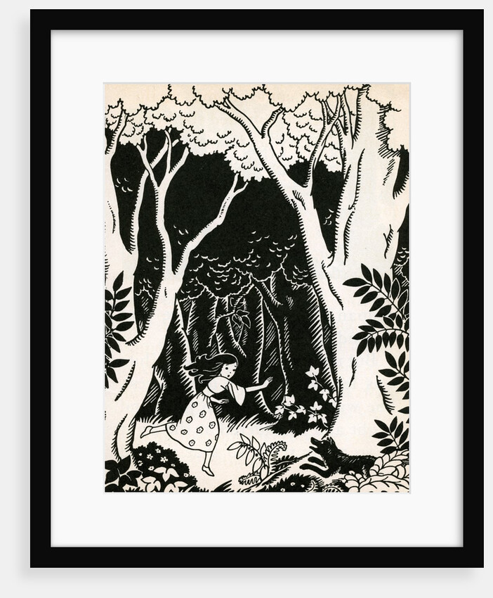 Snow White fleeing from the Evil Queen by Anonymous