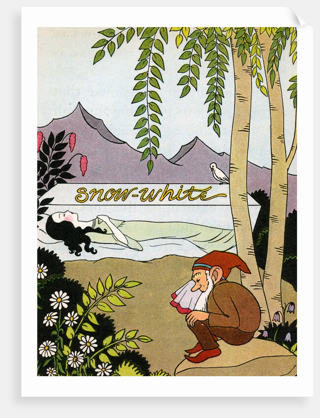 Snow White in her glass coffin by Anonymous