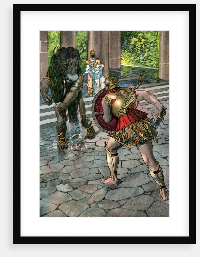 Hercules battling the monster of Crete by Anonymous