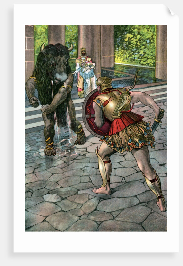 Hercules battling the monster of Crete by Anonymous