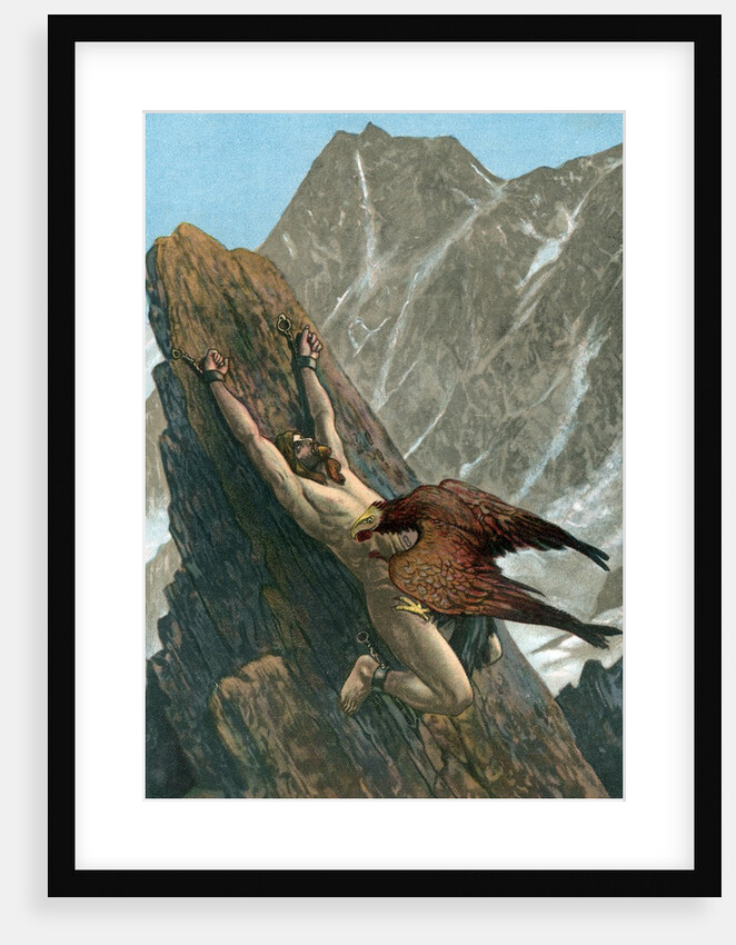 Prometheus bound to the rock by Anonymous
