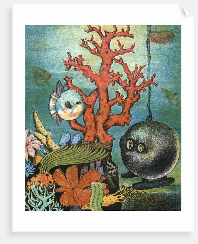 Explorer William Beebe in bathysphere by Anonymous