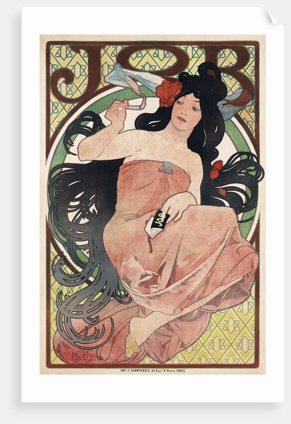 JOB Cigarettes poster by Alphonse Mucha