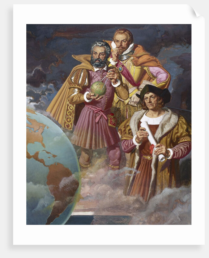 Christopher Columbus, Ferdinand Magellan and Vasco de Gama by Anonymous