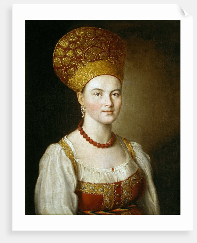 Portrait of a Woman in Traditional Russian Costume by Ivan Petrovich Argunov