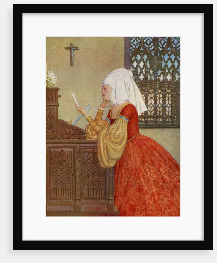 Medieval woman of the house in private chambers by Anonymous