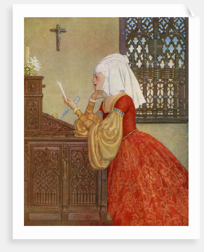 Medieval woman of the house in private chambers by Anonymous