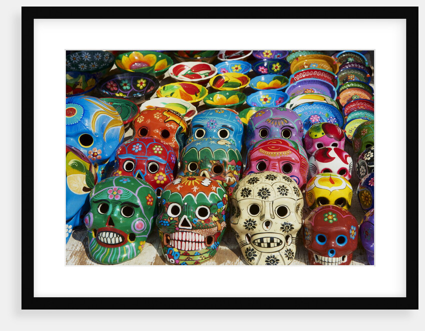 Handicrafts, masks for sale, Cancun, Quintana Roo, Mexico, North America by Anonymous