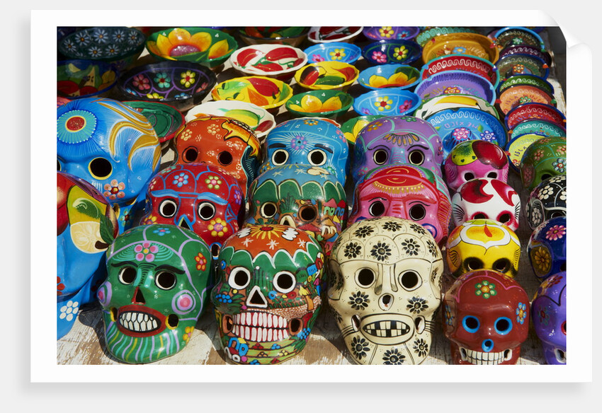 Handicrafts, masks for sale, Cancun, Quintana Roo, Mexico, North America by Anonymous