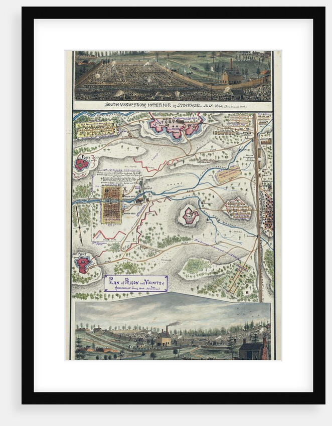 Sketch and plan of Andersonville confederate prison by Anonymous