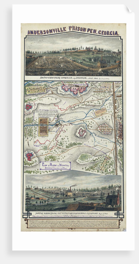 Sketch and plan of Andersonville confederate prison by Anonymous