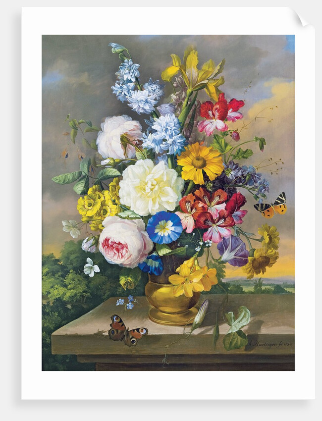 Floral Still-Life by Anton Hartinger