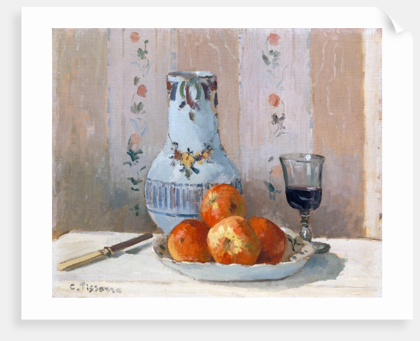 Still Life with Apples and Pitcher by Camille Pissarro