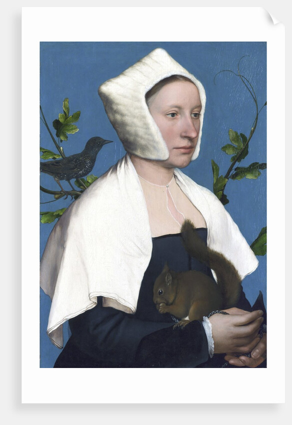 Lady with a Squirrel and a Starling by Hans Holbein The Younger