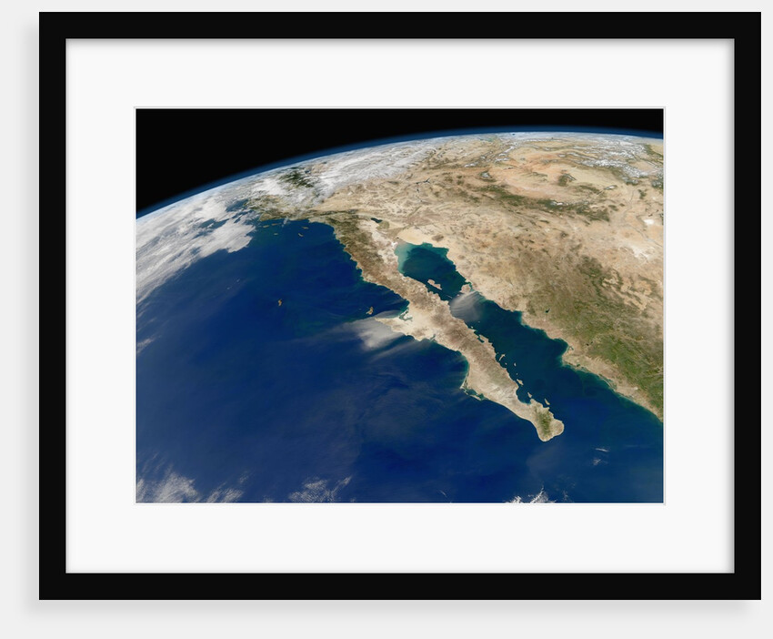 Satellite View of Baja California and the Pacific coast of Mexico by Anonymous