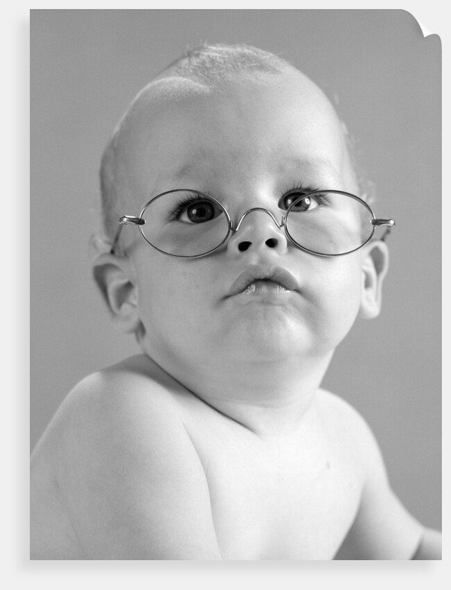 1960s baby wearing wire-rimmed granny glasses posters & prints by Corbis