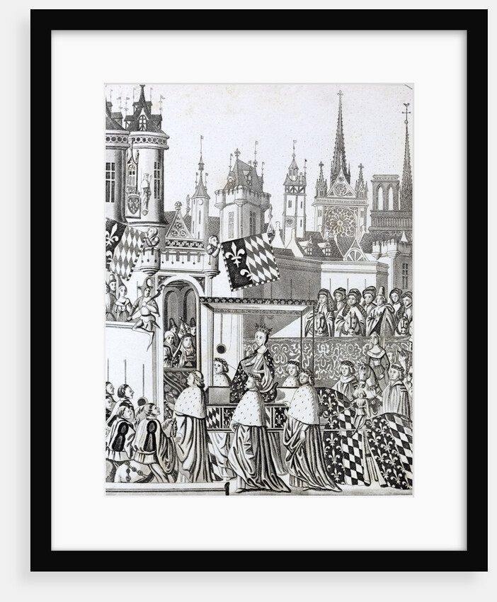 Isabella of Bavaria, Wife of Charles, King of France, entering Paris with great ceremony. by Anonymous