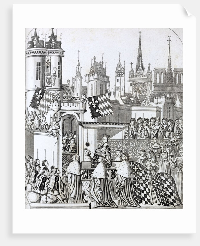 Isabella of Bavaria, Wife of Charles, King of France, entering Paris with great ceremony. by Anonymous