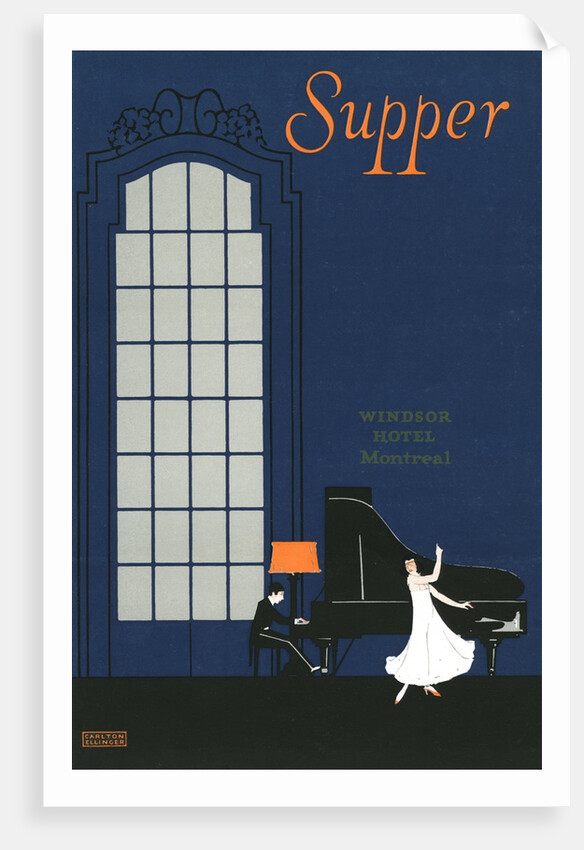 Vintage menu from the Windsor Hotel in Montreal by Anonymous