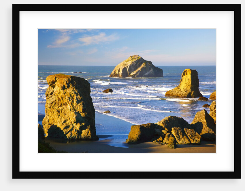 rock formations at low tide, Bandon Beach, Oregon Coast, Pacific Northwest. Pacific Ocean by Anonymous