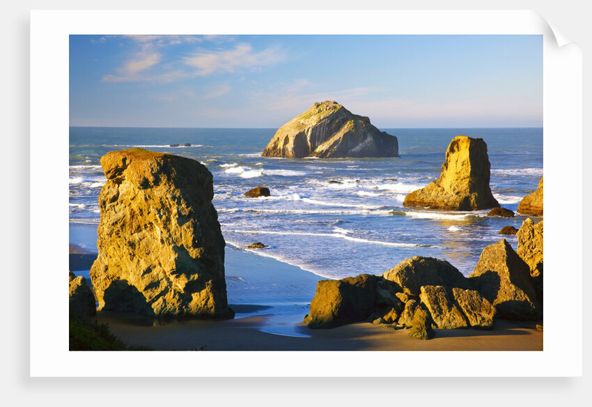 rock formations at low tide, Bandon Beach, Oregon Coast, Pacific Northwest. Pacific Ocean by Anonymous