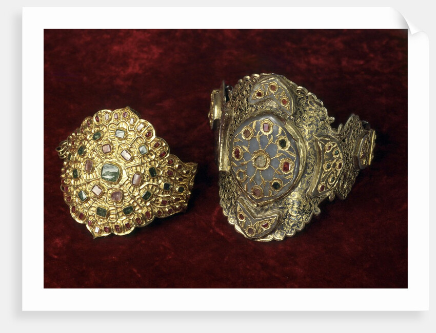 Adornments for horse bridle by Anonymous