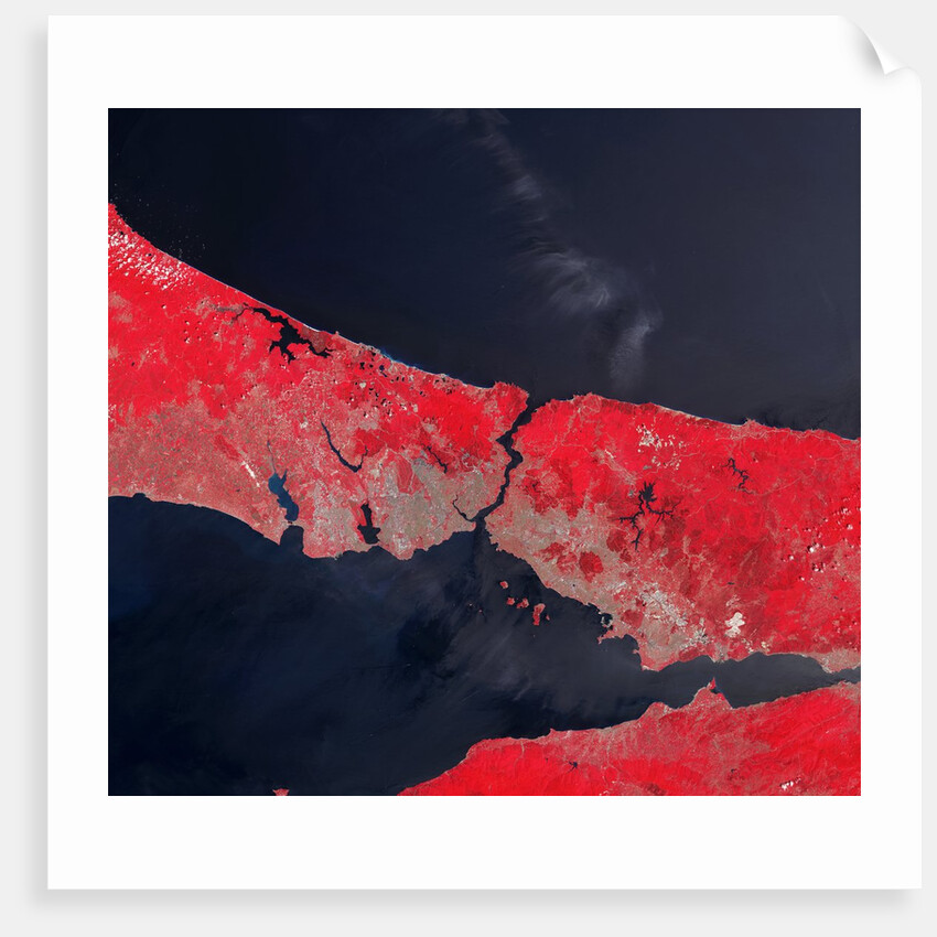 Satellite view of Istanbul, Turkey and the Bosporus strait by Anonymous