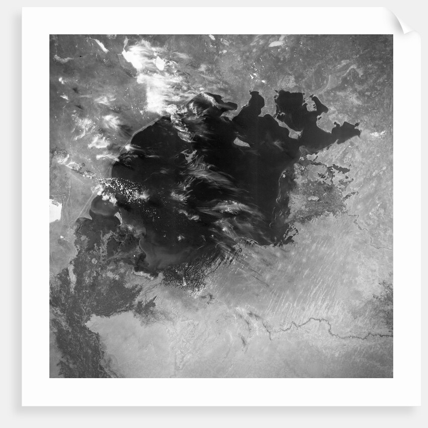 Satellite view of the Aral Sea in 1964 by Anonymous