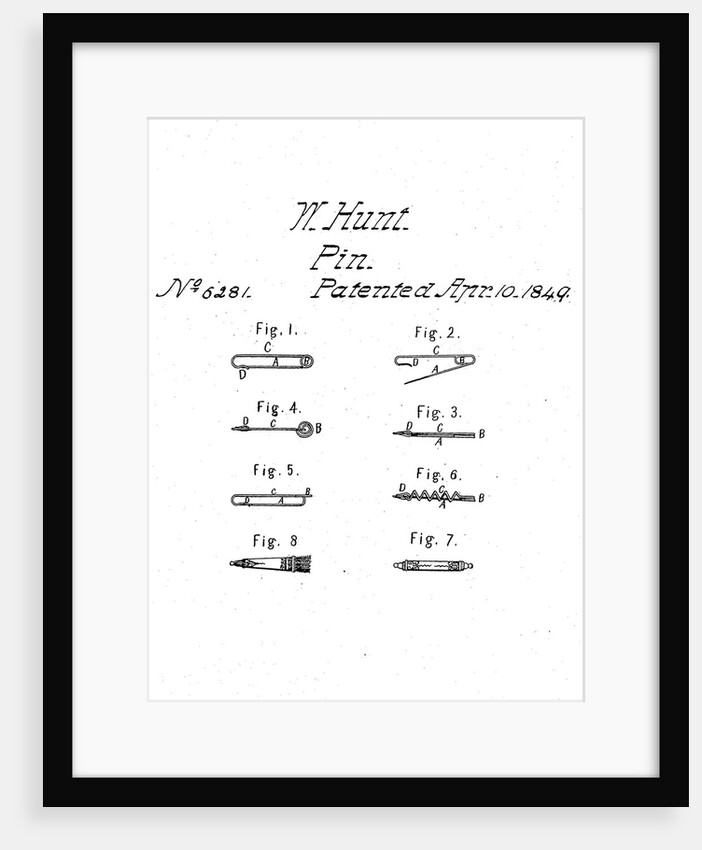 Safety Pin Patent by Anonymous