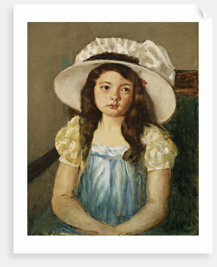 Francoise Wearing a Big White Hat by Mary Cassatt