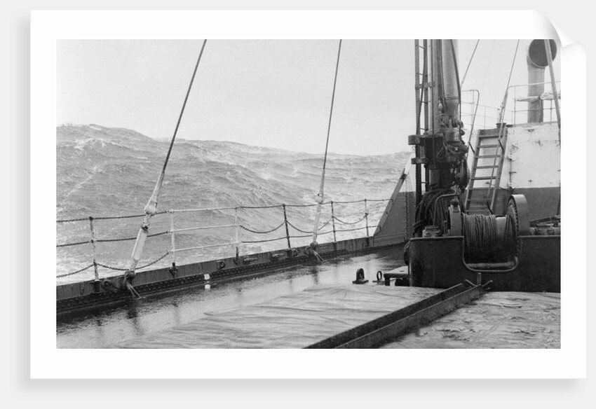 S.S. American Trader Riding High Waves on Open Sea by Anonymous