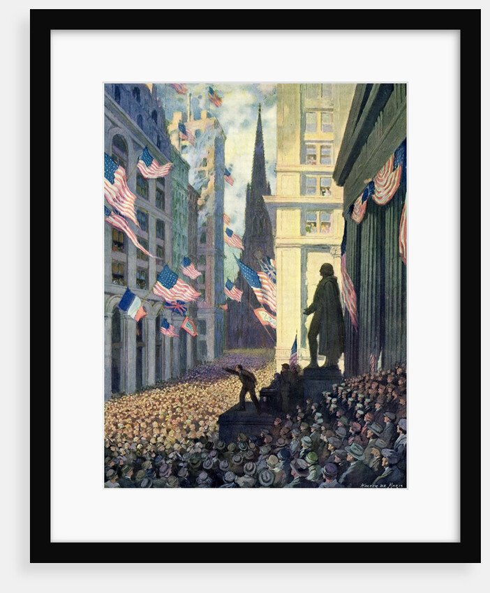 Douglas Fairbanks Speaking at Wall Street for the Liberty Loan of 1918 by Anonymous