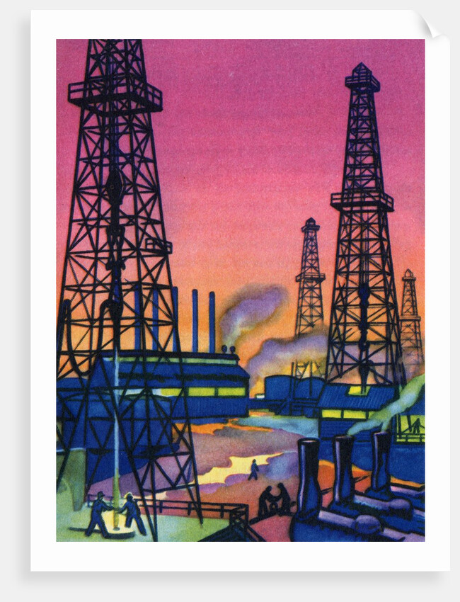 Oil Series: Oil Wells in an Oil Field by Anonymous
