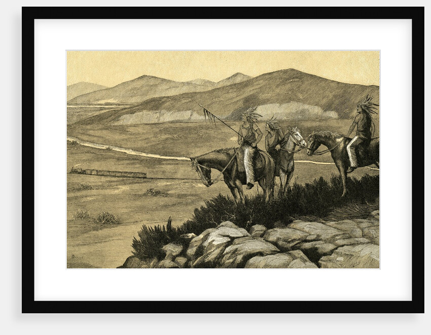 Indians Watch the First Railroads Reach the Prairies of the West by Anonymous