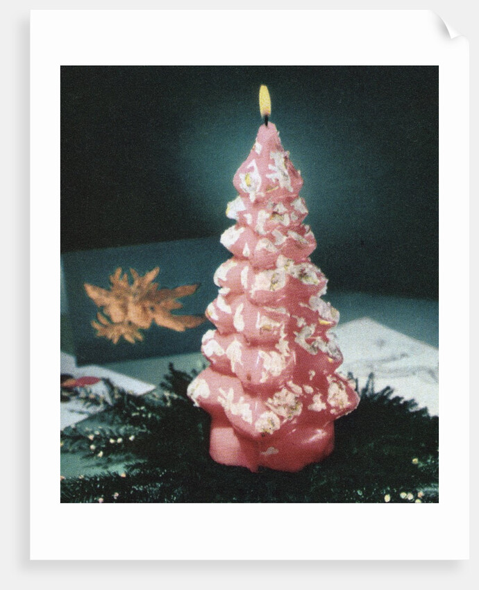 Kitsch 1950s Christmas tree candle by Anonymous