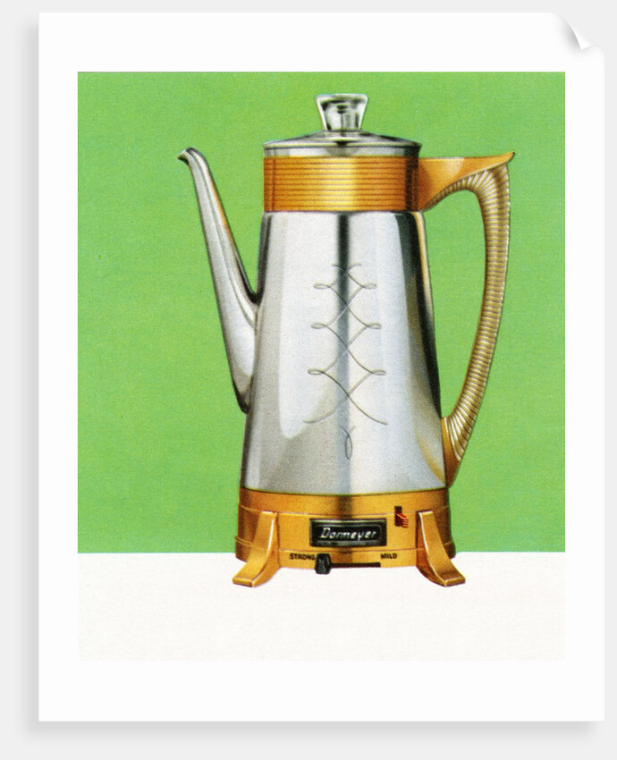 Vintage 1950s Chrome Coffee Percolator by Anonymous