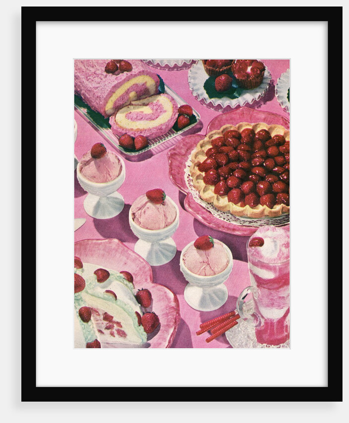 Variety of strawberry desserts by Anonymous