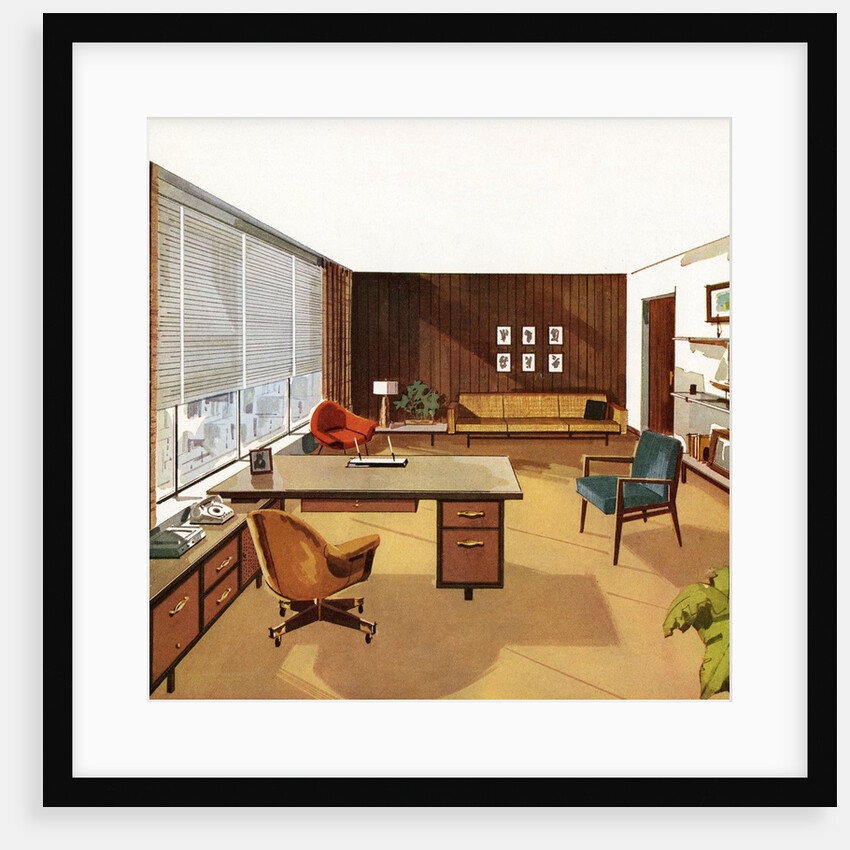 1950s View of a 'Modern' Executive Business Office. by Anonymous
