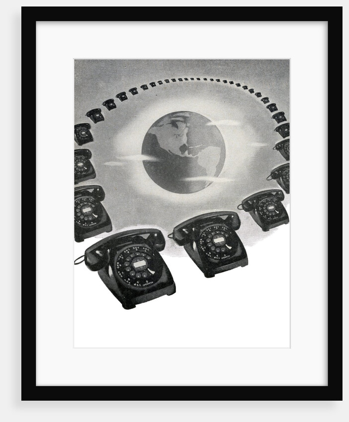 Vintage Rotary Telephones Ringing the Globe. by Anonymous