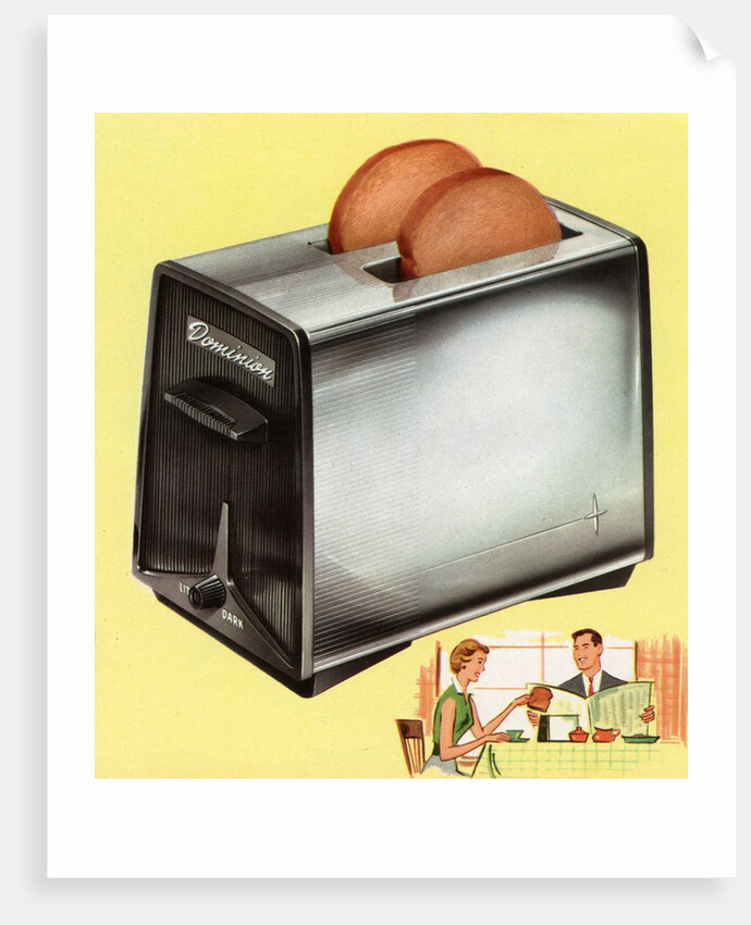 Vintage 1950s Illustration of a Chrome Toaster. by Anonymous