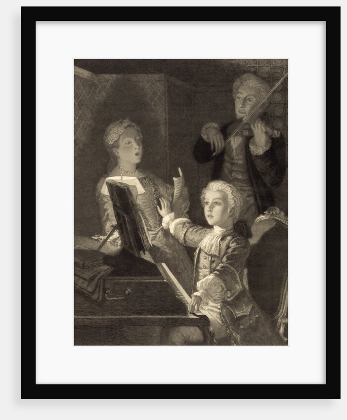 Young Mozart rehearsing his Twelfth Mass by Anonymous