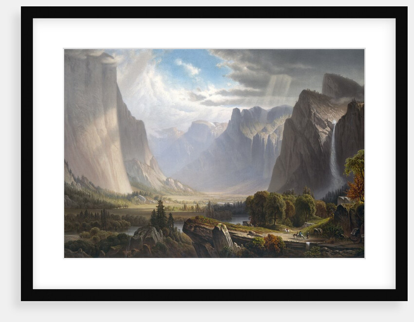 Yosemite Valley with Bridal Falls and Half-Dome in the Distance by Anonymous