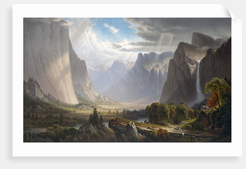 Yosemite Valley with Bridal Falls and Half-Dome in the Distance by Anonymous